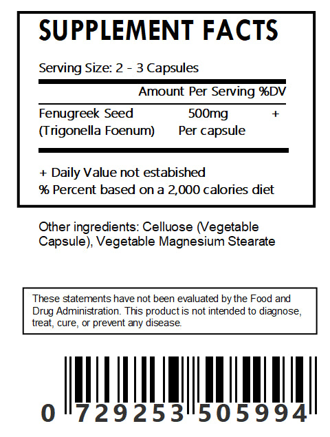 Fenugreek Capsules 500mg